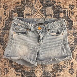 American Eagle Super Super Stretch Midi Denim Shorts 10